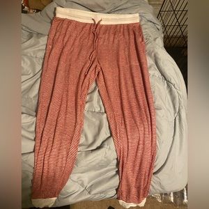 Red and white striped pj, pajama pants